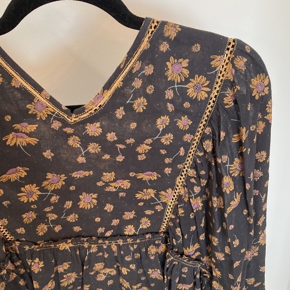 Free People Never A Dull Moment Floral Blouse - Picture 7 of 7